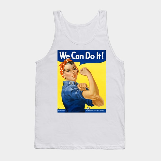 We Can Do It! Rosie the Riveter Vintage WPA Tank Top by vintagetreasure